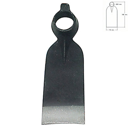 Azada Forjada Sin Mango 210/  460 Gramos