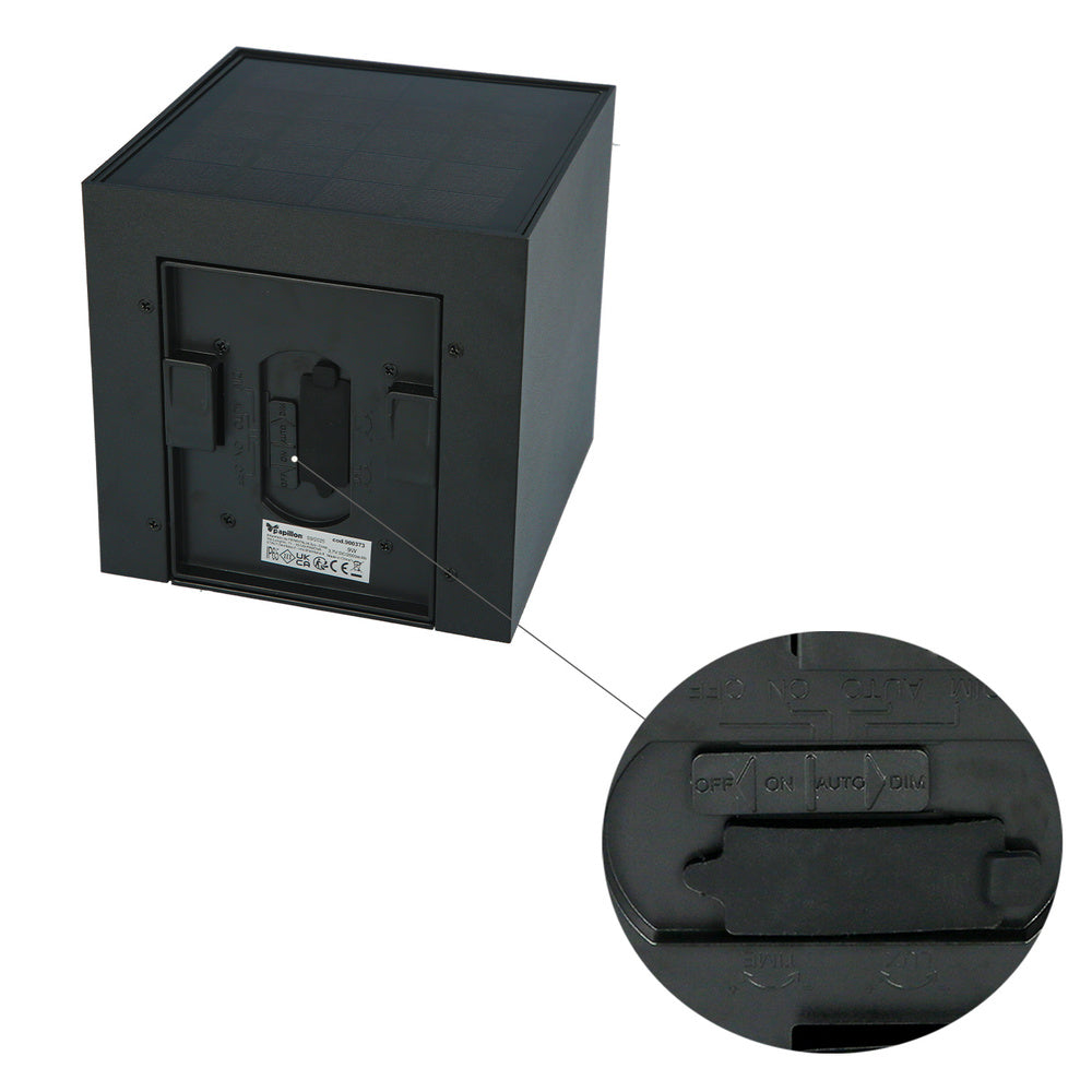 Aplique Solar Led 800 Lumenes Con Detector Movimiento / Crepuscular Protección IP65