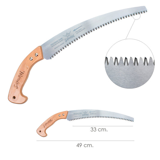 Serrucho Samurai Curvo Mango Madera   330 mm.