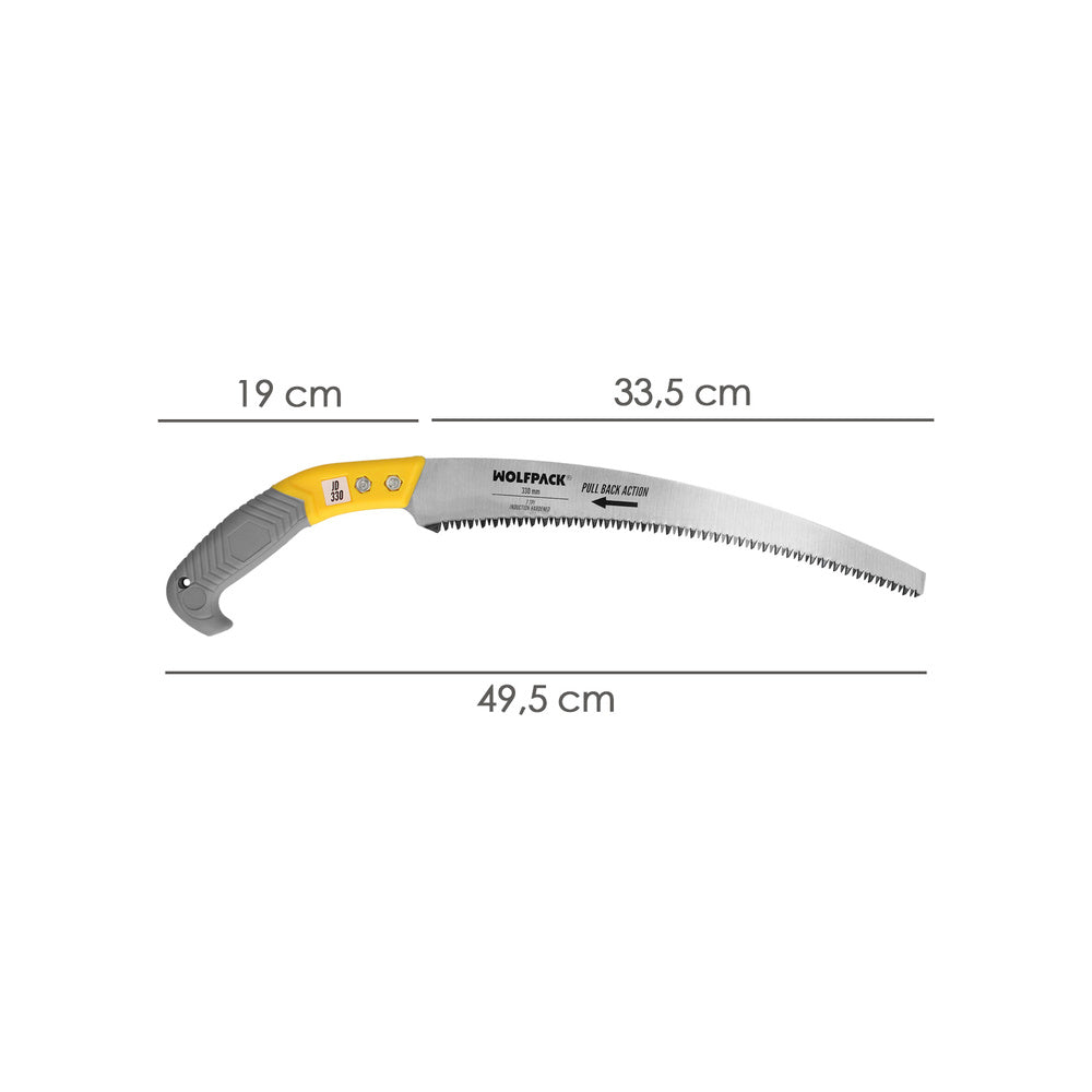 Serrucho Podar Curvo Mango TPR JD 330 mm.