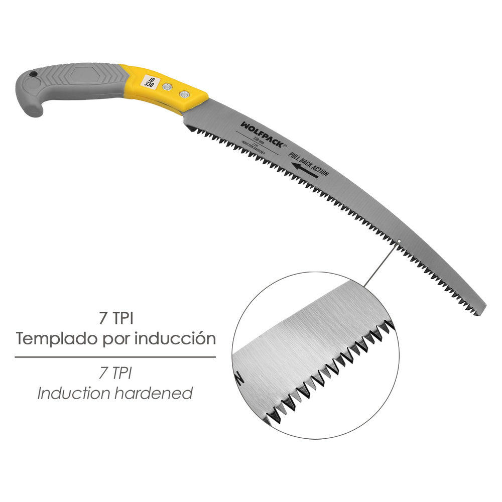 Serrucho Podar Curvo Mango TPR JD 330 mm.