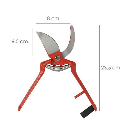 Tijeras Podar Forjada Curva   1 Mano  23 cm.