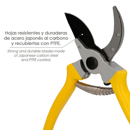 Tijeras Podar 1 Mano Japonesa Akagi T-4S  220 mm. Mangos Aluminio Endurecido, Hoja Recubierta PTFE