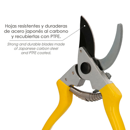 Tijeras Podar 1 Mano Japonesa Akagi T-8S  220 mm. Mangos Aluminio Endurecido, Hoja Recubierta PTFE