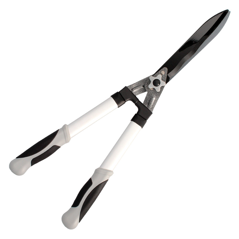 Tijeras Podar Setos 2 Manos Aluminio 63 cm. Hojas Acero Antiadherente, Mango TPR, Ajuste Corte