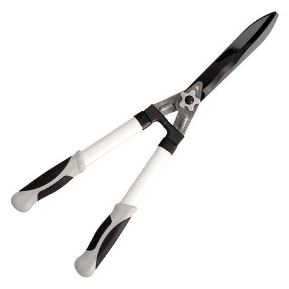 Tijeras Podar Setos 2 Manos Aluminio 63 cm. Hojas Acero Antiadherente, Mango TPR, Ajuste Corte