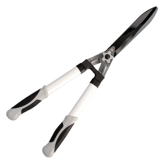 Tijeras Podar Setos 2 Manos Aluminio 63 cm. Hojas Acero Antiadherente, Mango TPR, Ajuste Corte