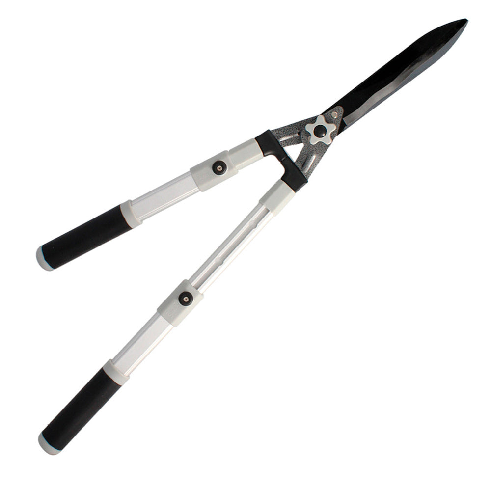 Tijeras Podar Setos 2 Manos Aluminio Telescopicas, Hojas Acero Antiadherente, Mango TPR, Ajuste Corte,