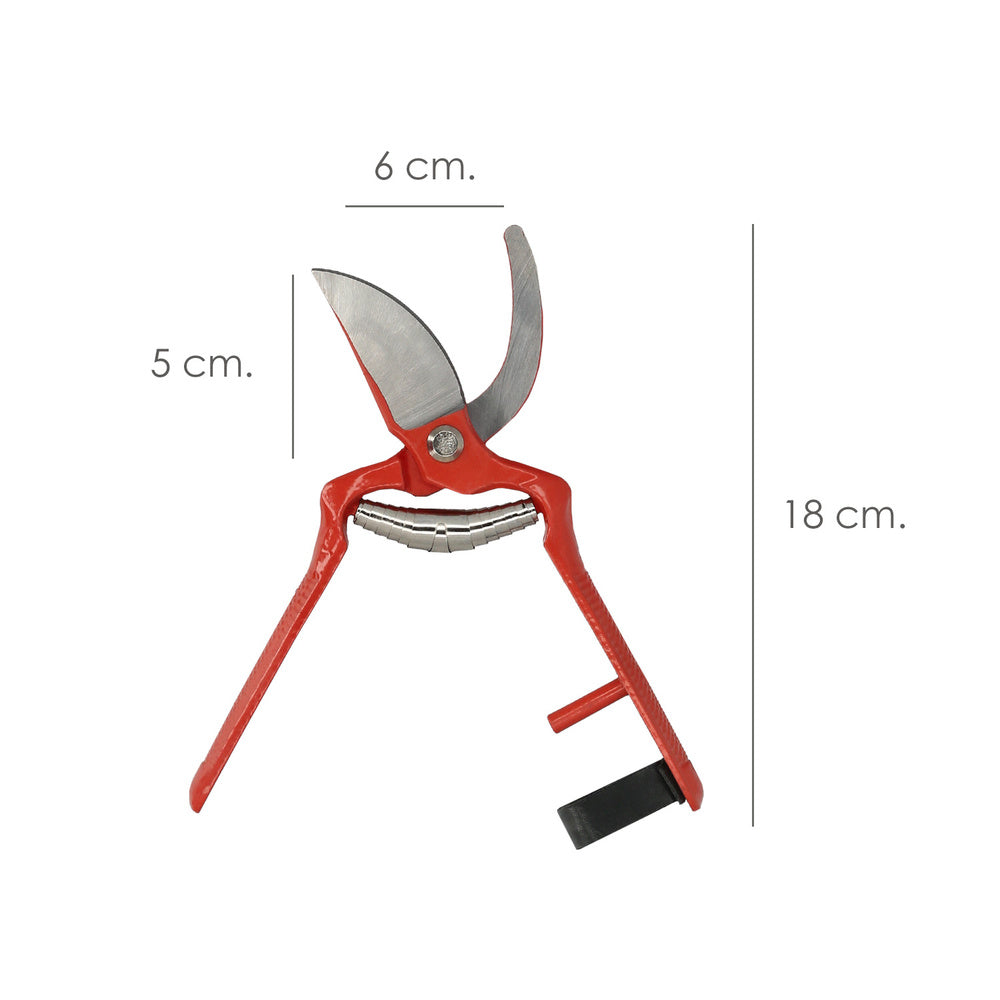 Tijeras Vendimiar Forjada Curva  1 Mano 18 cm.