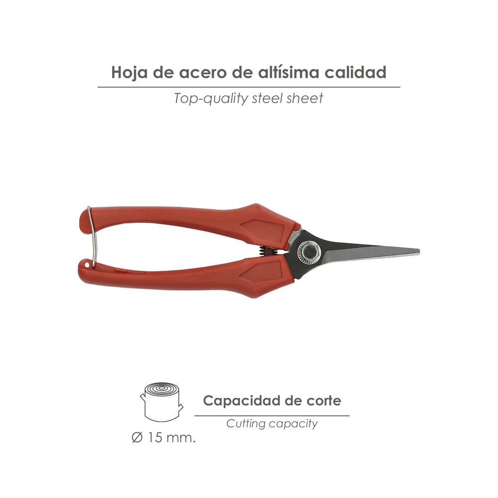 Tijeras Vendimiar Recta  1 Mano  P10/18 cm.