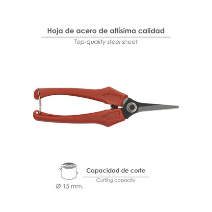 Tijeras Vendimiar Recta  1 Mano  P10/18 cm.