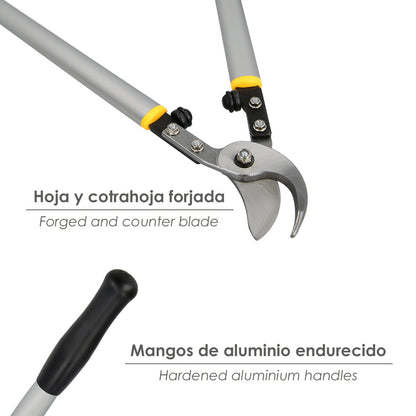 Tijeras Podar 2 Manos Profesional Forja y Alumnio 75 cm.