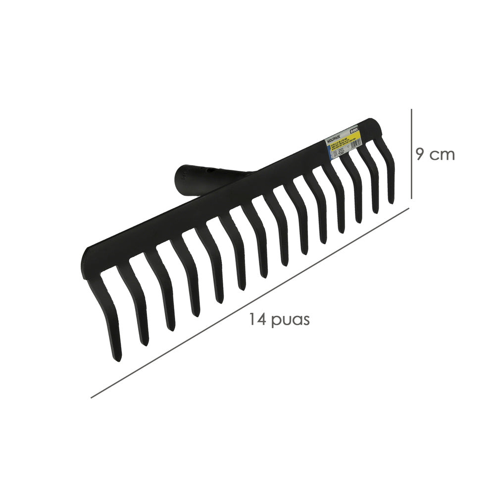 Rastrillo Sin Mango 5 mm. 14 Puas Agrícola