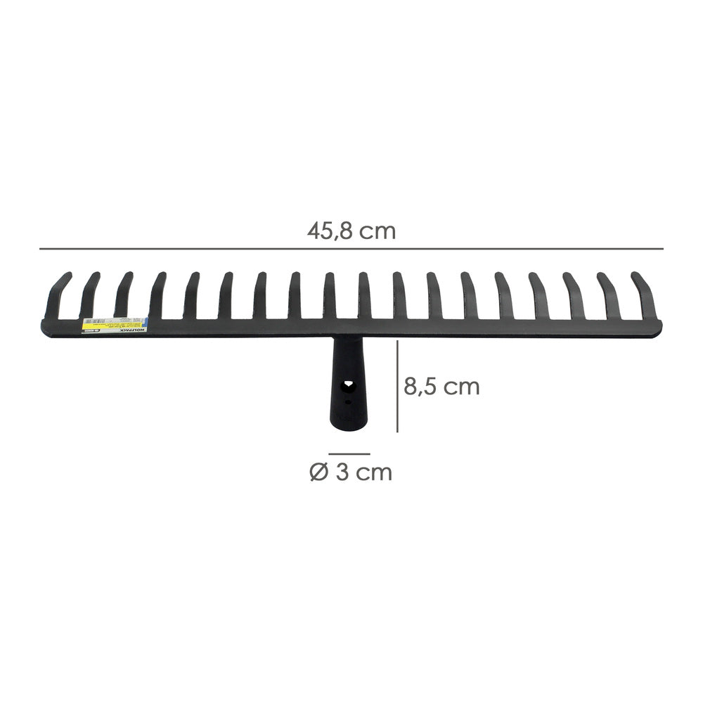 Rastrillo Sin Mango 18 Puas de 5 mm. Uso  Agricola