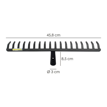 Rastrillo Sin Mango 18 Puas de 5 mm. Uso  Agricola