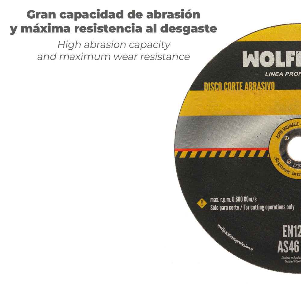 Disco Corte Abrasivo Acero Inoxidable Ø 115x Ø 22,2 mm Espesor 1,0 mm. Disco Radial / Amoladora Universal