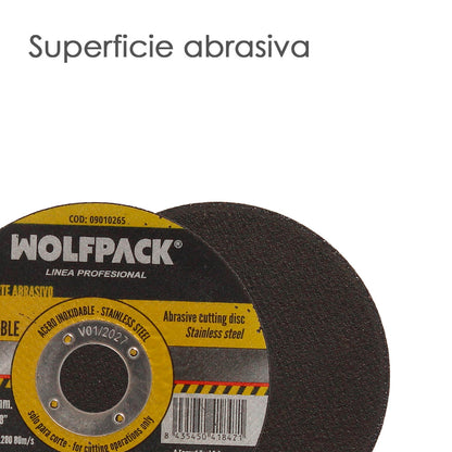 Disco Corte Abrasivo Acero Inoxidable Plus Ø 115x Ø 22,2 mm Espesor 1,6 mm. Disco Radial / Amoladora Universal