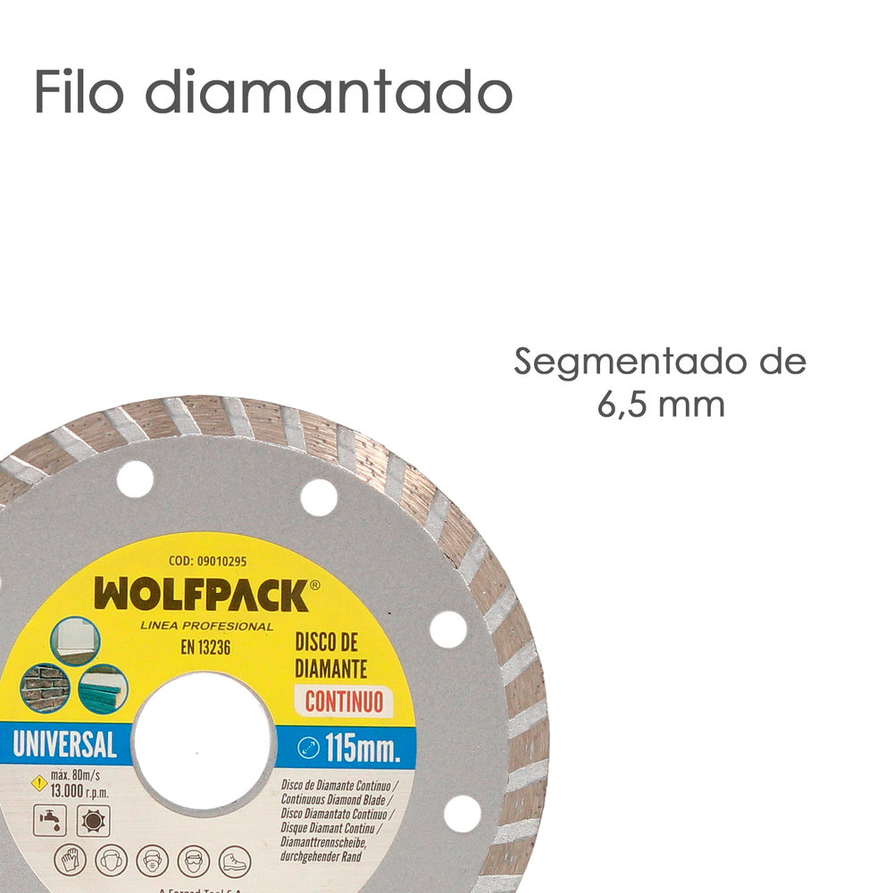 Disco Diamante 115 mm. General Obra Continuo