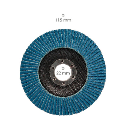 Disco Laminas Lija Circonio 115x22 mm. Grano  40