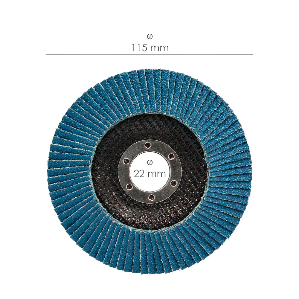 Disco Laminas Lija Circonio 115x22 mm. Grano 120