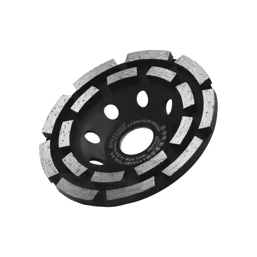 Disco Diamante Desbaste Ø 115 mm. Doble Corona Segmentado