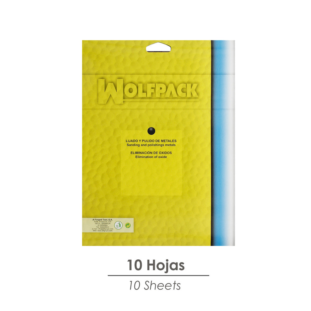 Lija Hierro 0 Fino (Pack 10 Pliegos)