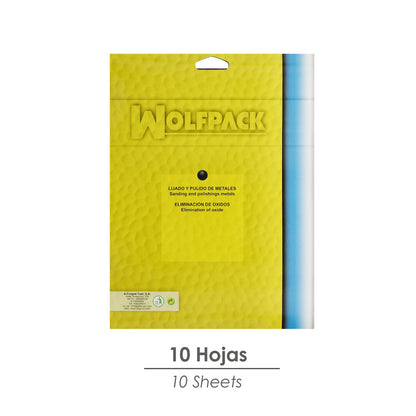 Lija Hierro 0 Fino (Pack 10 Pliegos)