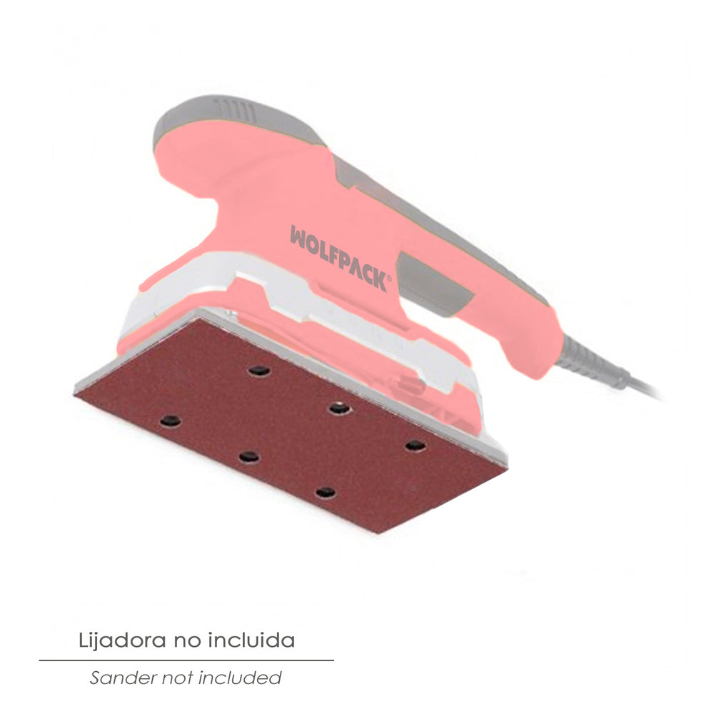 Lija Recambio Con Velcro 93x228 mm. con Agujeros Grano  80 (10 Piezas)