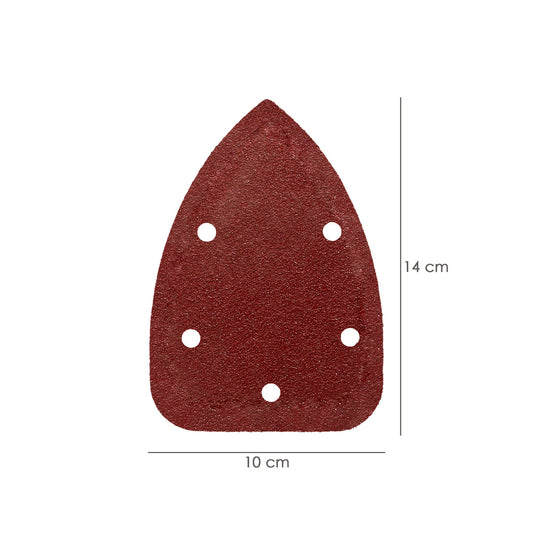 Lija Recambio Velcro Delta  140x100 mm. Con Agujeros Grano  80 (10 Piezas)