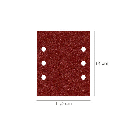 Lija Recambio Con Velcro 114x140 mm. Con Agujeros Grano 40 (10 Piezas)