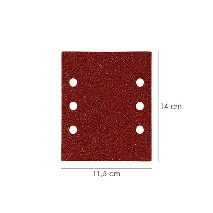Lija Recambio Con Velcro 114x140 mm. Con Agujeros Grano  120 (10 Piezas)