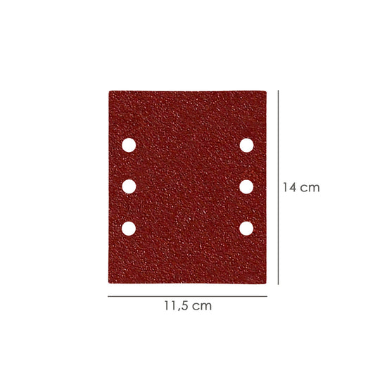 Lija Recambio Con Velcro 114x140 mm. Con Agujeros Grano  180 (10 Piezas)