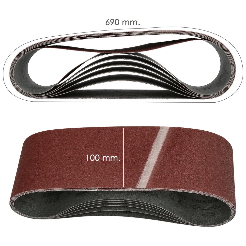 Lija Recambio Banda 100 x 690 mm. Grano 150 (6 Piezas)