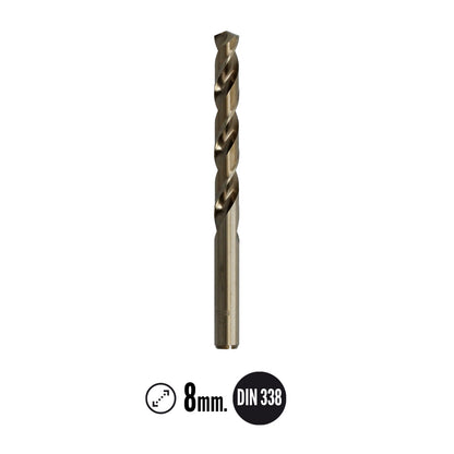 Broca Cobalto Hss Cilindrica 8,00 mm. Blister 1 Unidad.