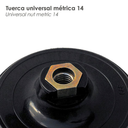 Plato Velcro Ø 115 mm. para Amoladora