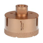 Corona Diamante Para Amoladora Ø 75 mm. Conexión Rosca M14. Corte Seco