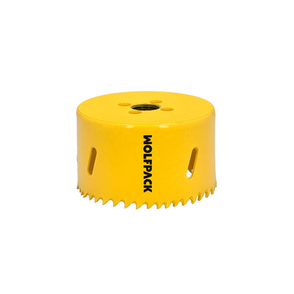 Corona Sierra Bimetal Ø 73 mm. Templado Termico, Base Reforzada. Corona Madera, Broca Agujeros Madera, Acero, Hierro, Plasticos