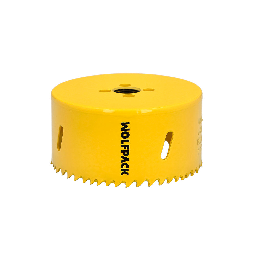 Corona Sierra Bimetal Ø 89 mm. Templado Termico, Base Reforzada. Corona Madera, Broca Agujeros Madera, Acero, Hierro, Plasticos