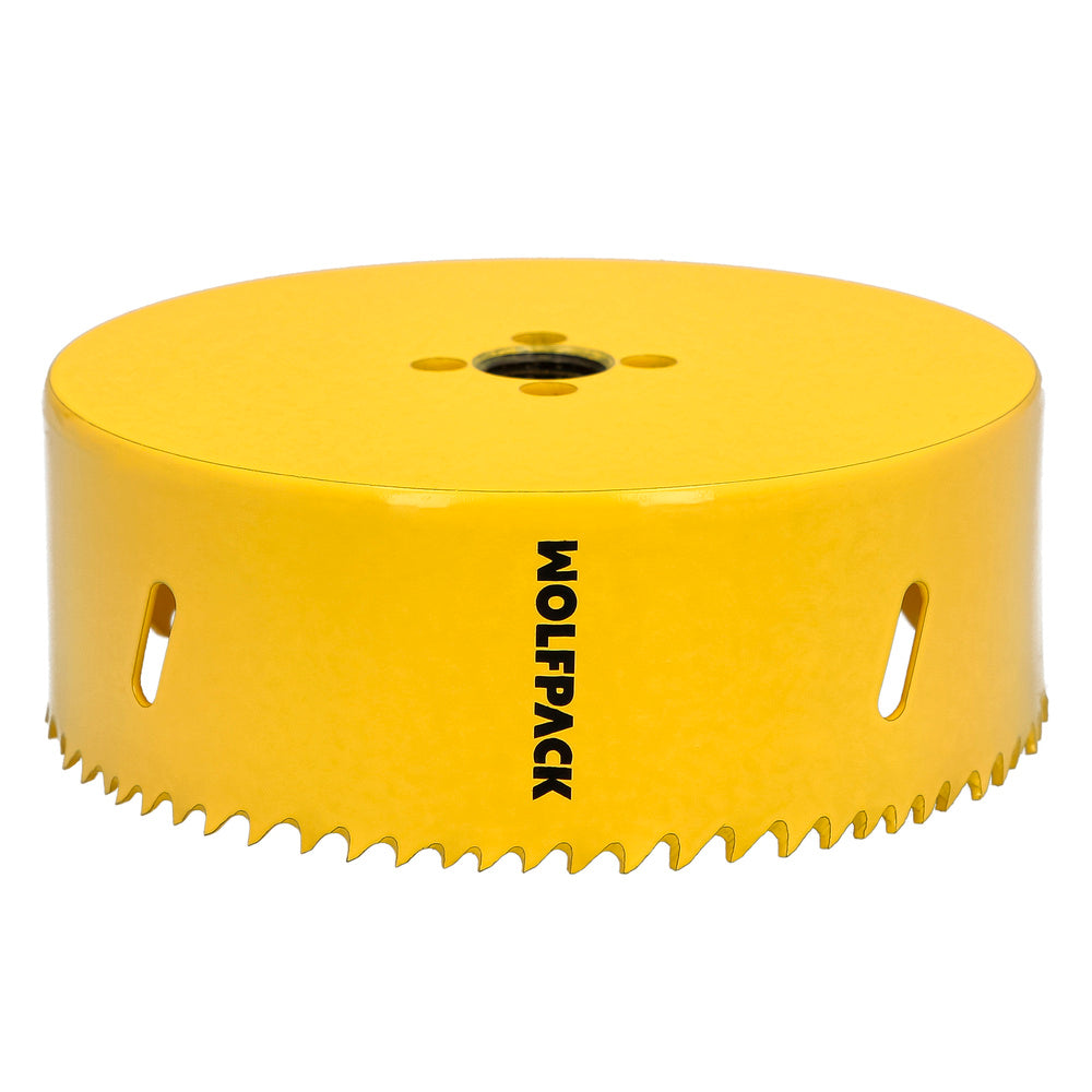 Corona Sierra Bimetal Ø 127 mm. Templado Termico, Base Reforzada. Corona Madera, Broca Agujeros Madera, Acero, Hierro, Plasticos