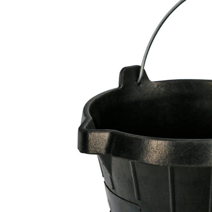 Cubo Obra Industrial Goma 10 Litros Con Pico Vertedor. Base y Laterales Reforzado. Espesor 1 cm. Espuerta Obra, Cubo Goma Obra