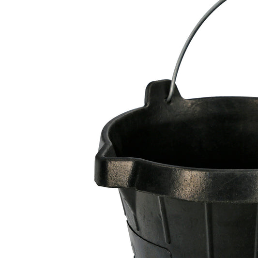 Cubo Obra Industrial Goma 10 Litros Con Pico Vertedor. Base y Laterales Reforzado. Espesor 1 cm. Espuerta Obra, Cubo Goma Obra