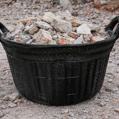 Espuerta Goma Carbonera 30 Litros Con Asas Base y Laterales Reforzado. Espesor 1 cm. Espuerta Obra, Cubo Goma Obra
