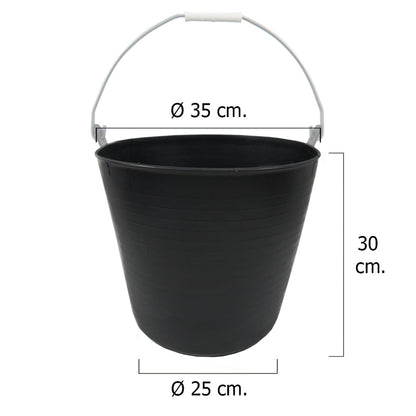 Cesto Plastico Negro Un Asa 22 Litros