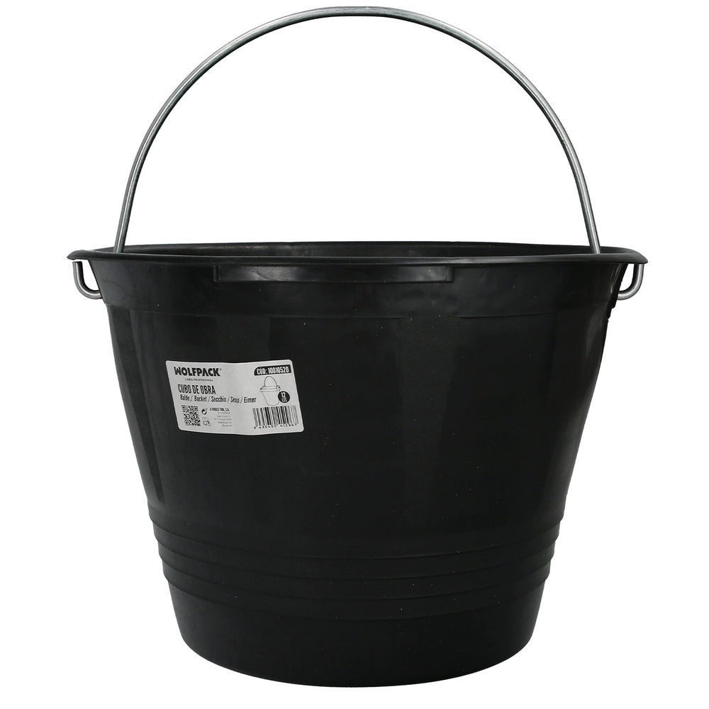 Cubo Obra Italiano Plastico Wolfpack 12 L