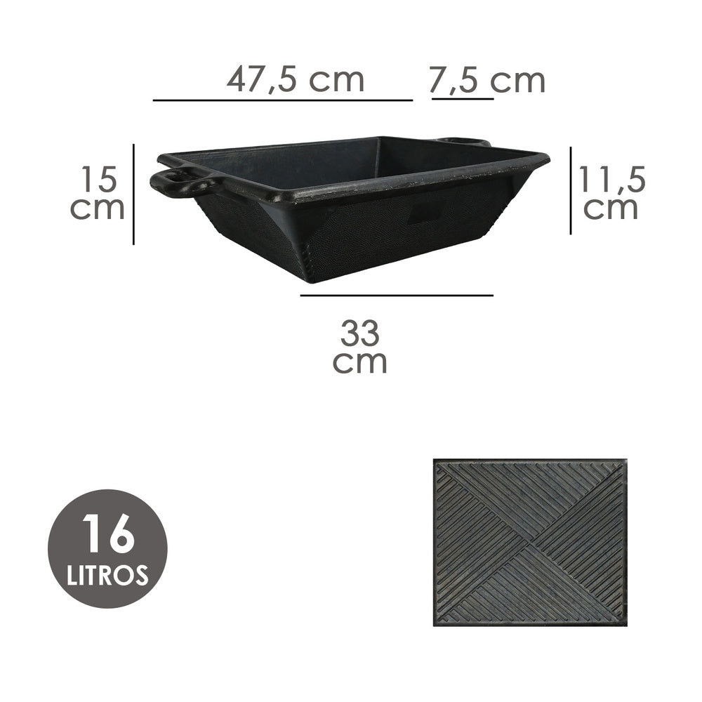 Gaveta Goma Albañil  Numero 2     16 l.