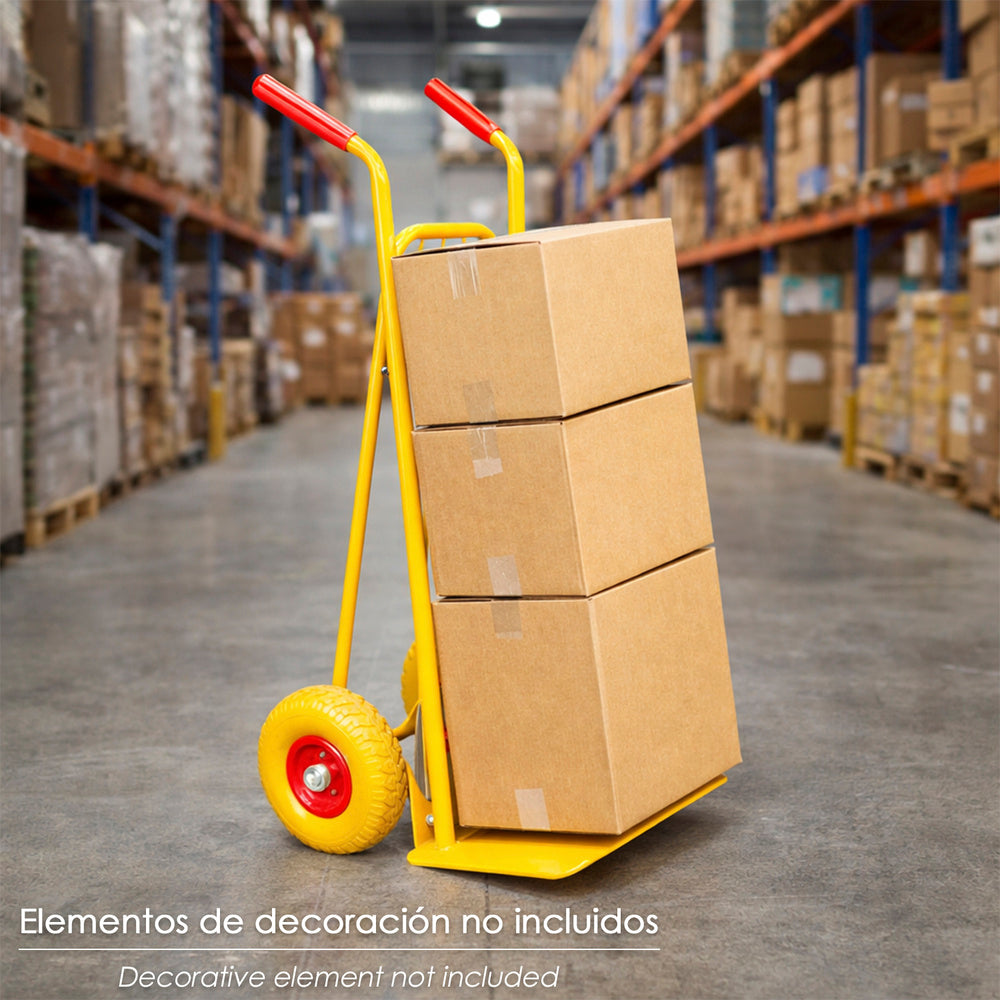 Carretilla Almacen / Sacos  Ruedas Macizas Llantas De Plástico