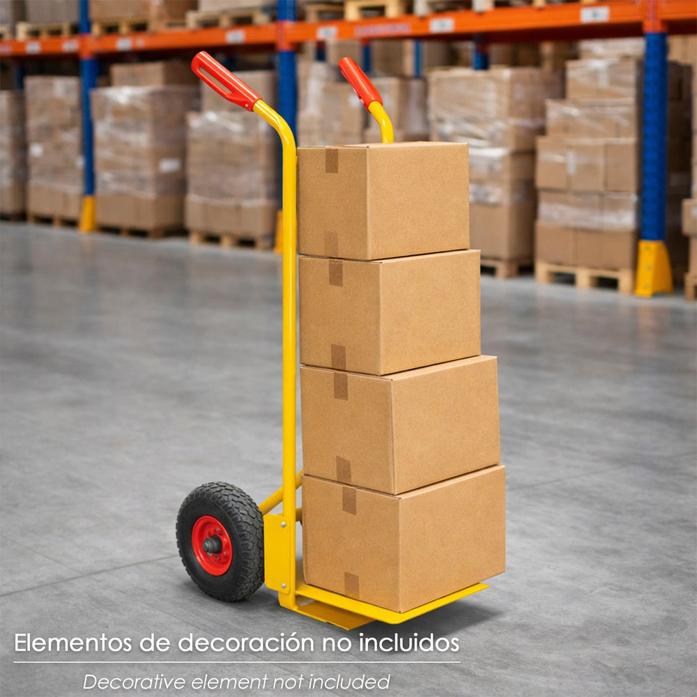 Carretilla Almacen Rueda Neumatica Llanta de Plastico "Easy"