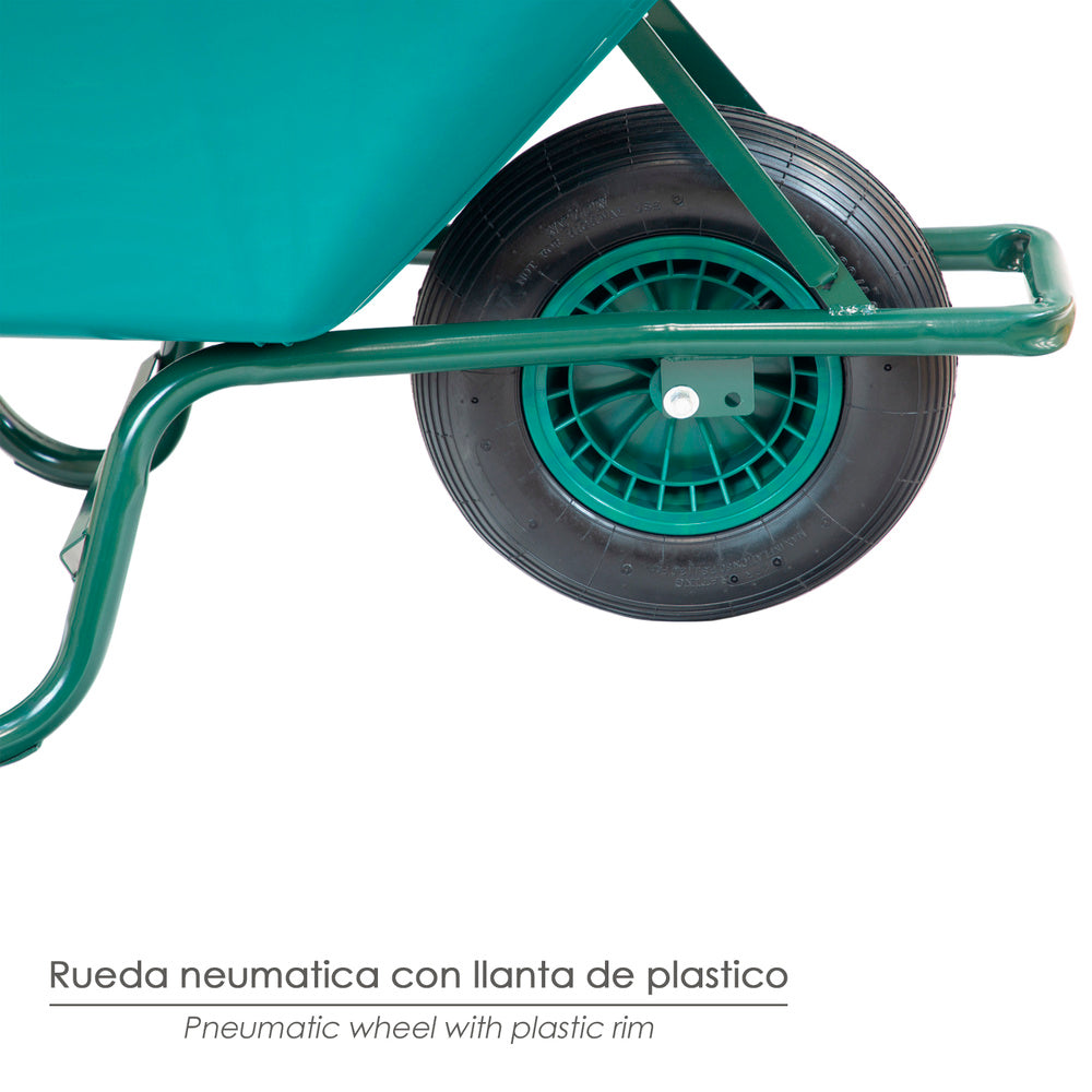 Carretilla Obra Plastico Desmontada 100 litros
