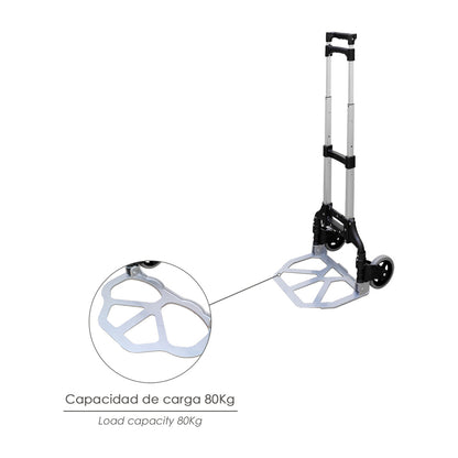 Carretilla Plegable Aluminio Portatil   60 kg.