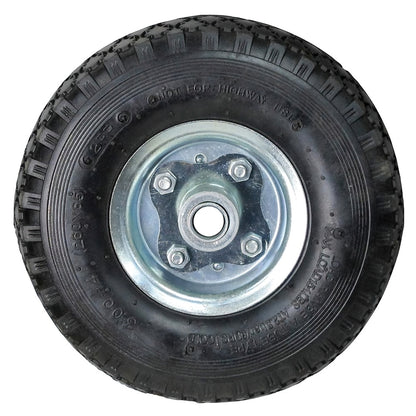 Rueda Carretilla Almacen / Sacos  Neumática Llanta Galvanizada Eje Descentrado Ø 20 mm.